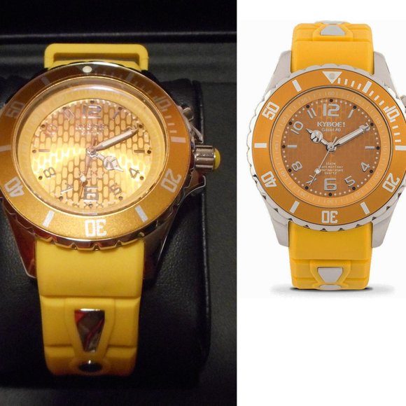 KYBOE! 40mm Spicy Mustard Watch w/Yellow Band